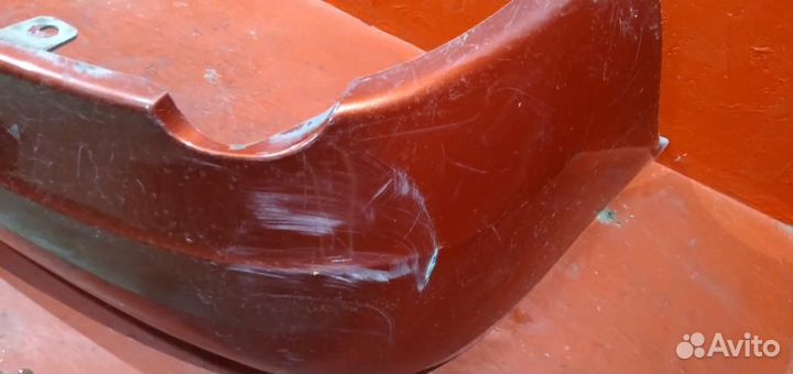 Калина седан бампер задний красный ваз 1118