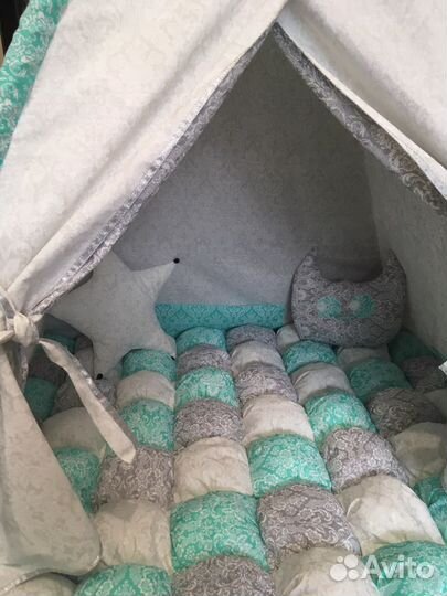 Детская палатка вигвам+ бомбон коврик