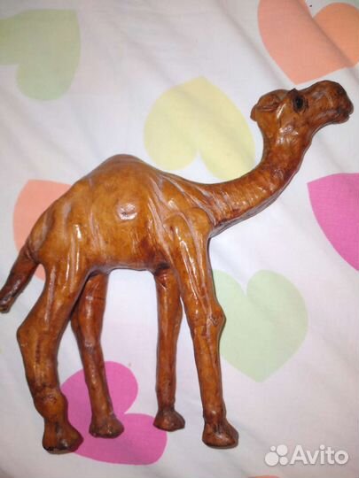 Фигурка Верблюд кожаный Винтаж