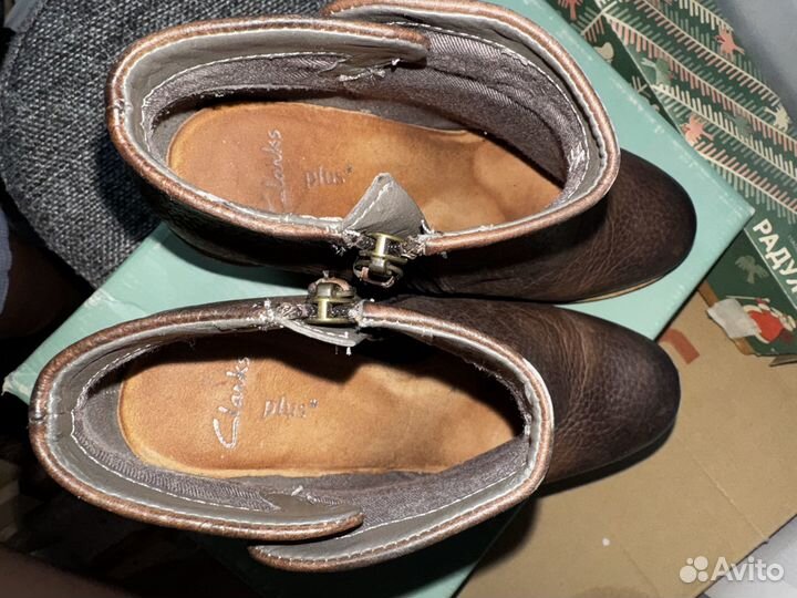 Clarks полусапоги из натуральной кожи