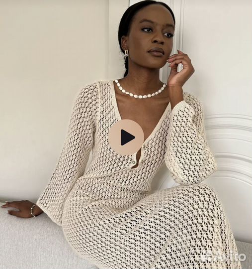 Туника пляжная вязаная