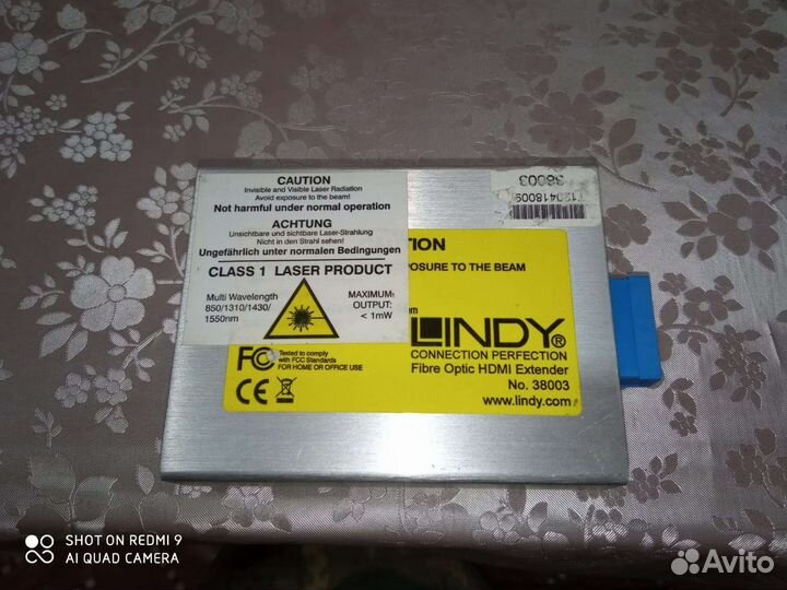 Оптоволоконный удлинитель 4K hdmi Lindy