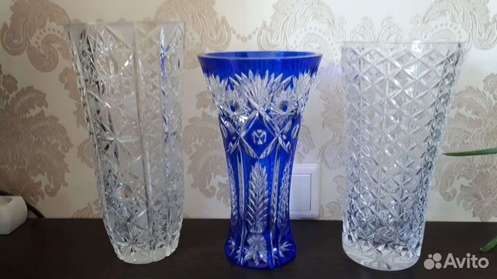 Хрустальная ваза для цветов СССР