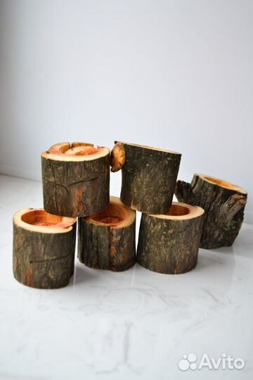 Подсвечник из дерева