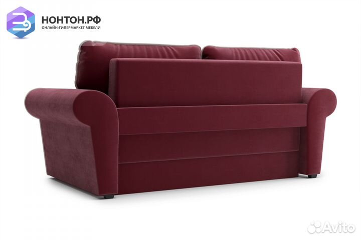 Диван еврокнижка Прованс бордовый