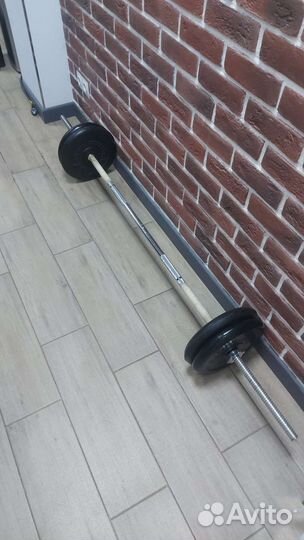 Штанга с прорезиненными блинами