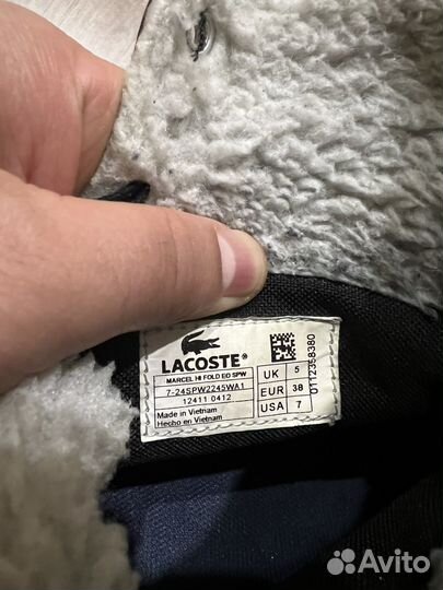 Ботинки зимние женские lacoste