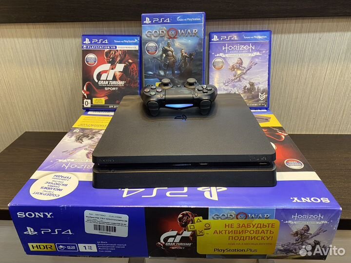 Sony PlayStation 4 Slim 1 Tb +3 Диска