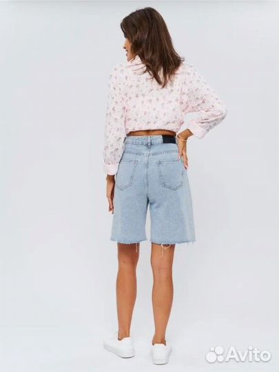 Новые женские шорты Бермуды джинсовые рваные