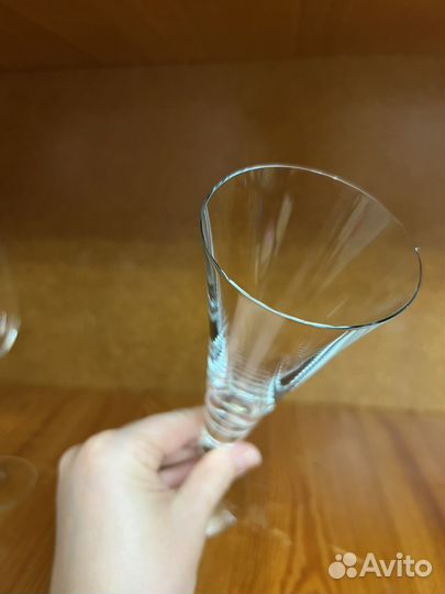 Хрустальные бокалы для шампанского пара Чехия