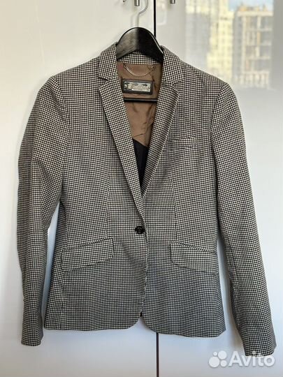Шерстяной пиджак Massimo dutti р38