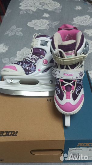 Коньки раздвижные ледовые Roces yuma р30- 35