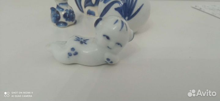 Фигурки гжель, ёлочные игрушки