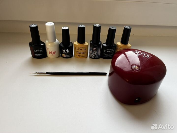 Набор для маникюра с лампой гель лак шеллак