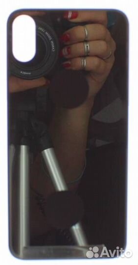 Задняя крышка для iPhone X (серый) с широким отвер