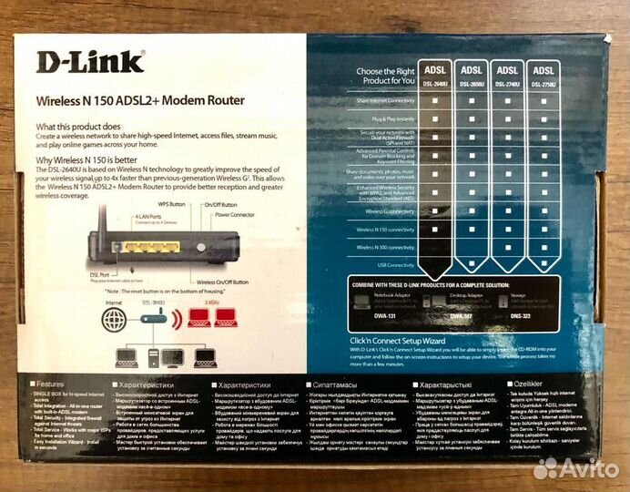 Wi Fi роутер adsl D-link DSL-2640U