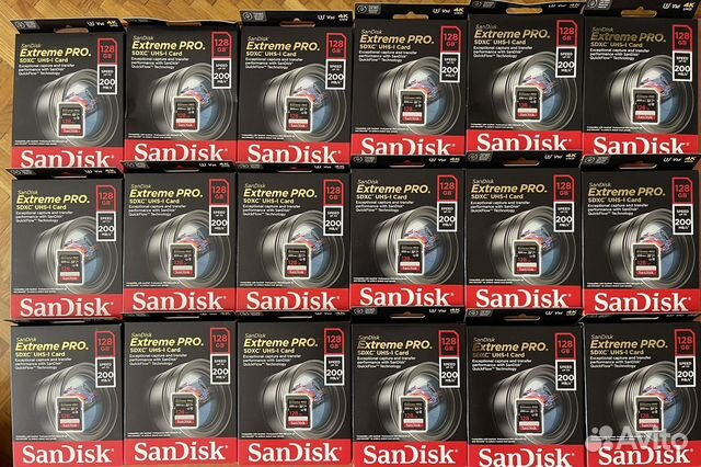 Sandisk Extreme Pro sdxc UHS-I 128GB 200/90 новый