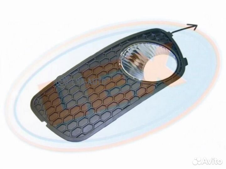 LEX RB4314 Решетка бампера противотуманной фары левая