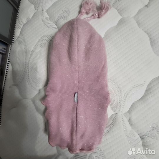 Шапка шлем для девочки зима