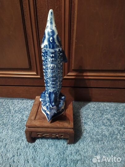 Гжель Штоф осетр с клеймом