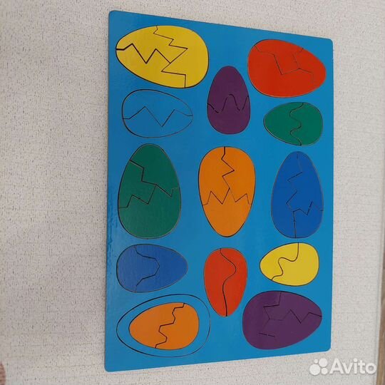 Деревянные пазлы для малышей + кубики 