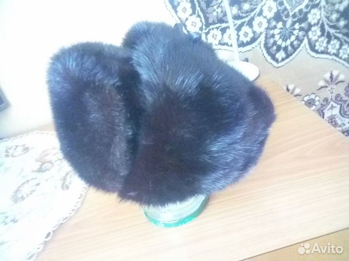 Мужская шапка ушанка натуральная норка