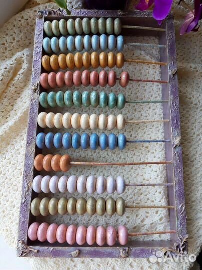 Счеты деревянные СССР отреставрированные