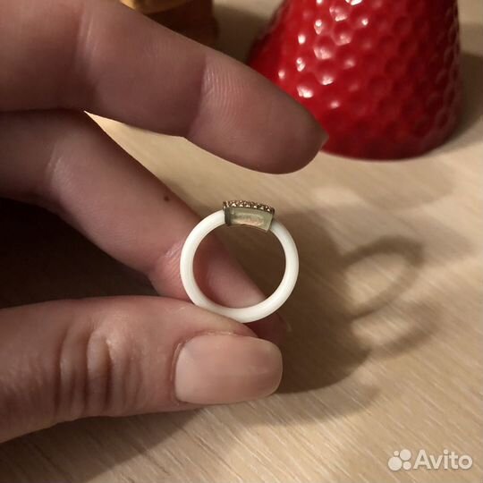 Серебряное кольцо керамика