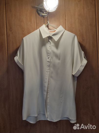 Белые рубашки женские 48-50-52