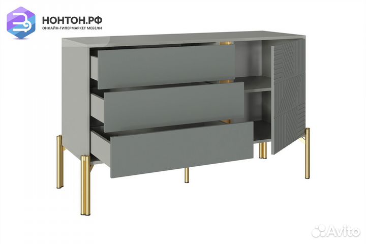 Комод Омри шиншилла Серая / матовый лайт грей софт