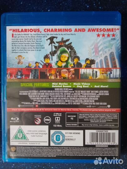 Диск ps4 Lego Ninjago movie videogame/ movie