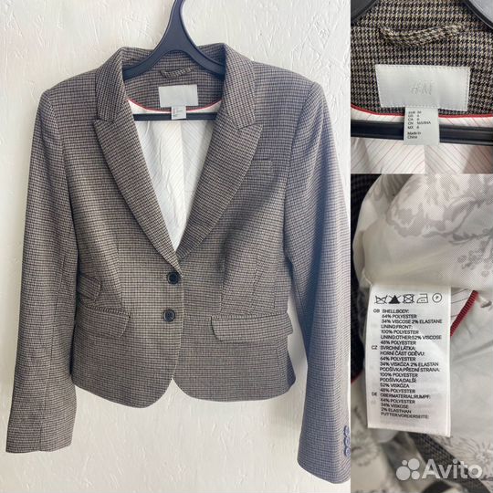 Пиджак женский zara h&m твидовый