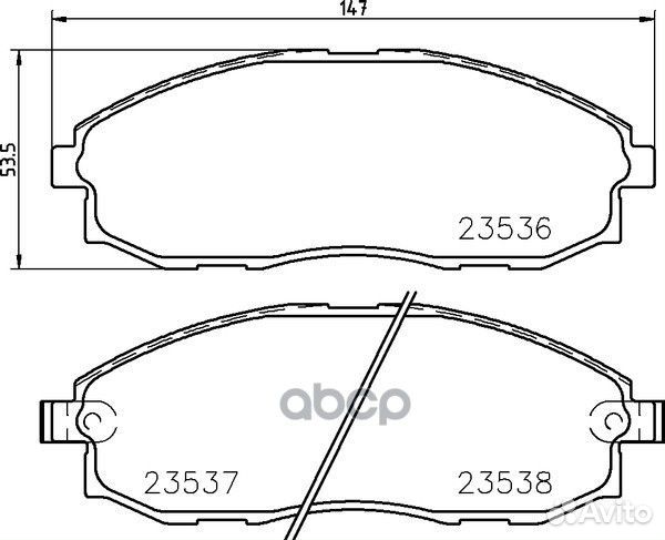 Колодки тормозные дисковые перед NP6018 NIS