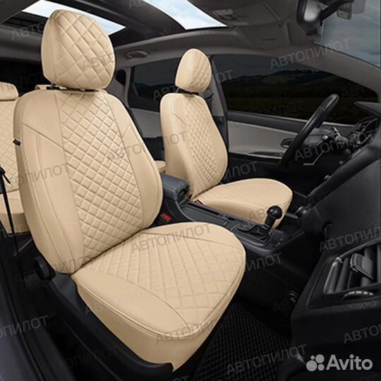 Авточехол экокожа-ромб Toyota Camry v50 2011-2018