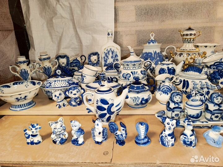 Фарфоровая посуда гжель