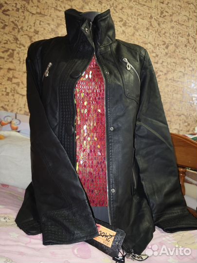 Куртка из экокожи женская 46