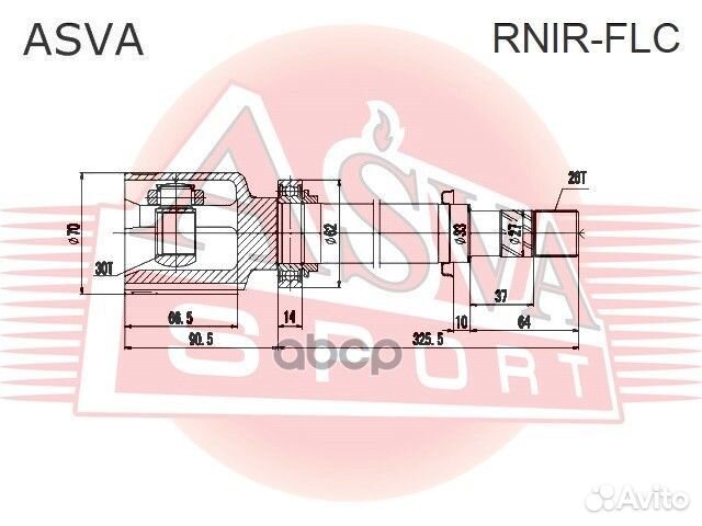 ШРУС внутренний перед прав rnir-FLC rnirfl