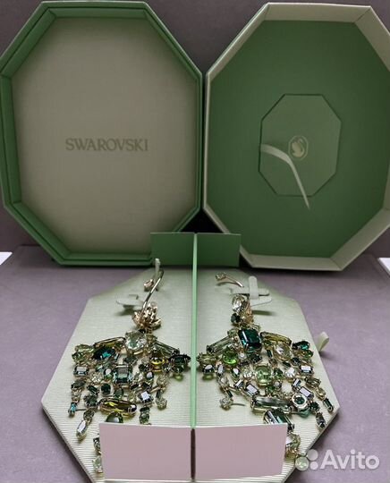 Swarovski роскошные серьги- каффы Gema оригинал