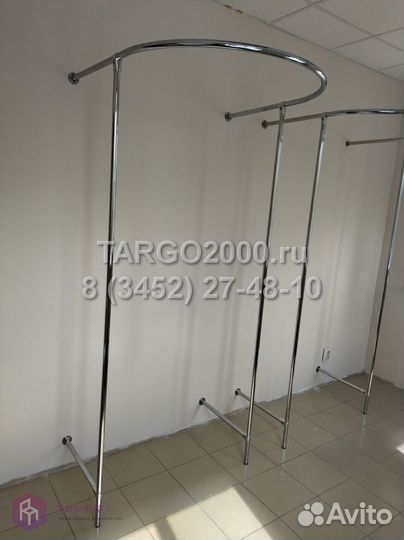 Дуга из хромированной круглой трубы D25