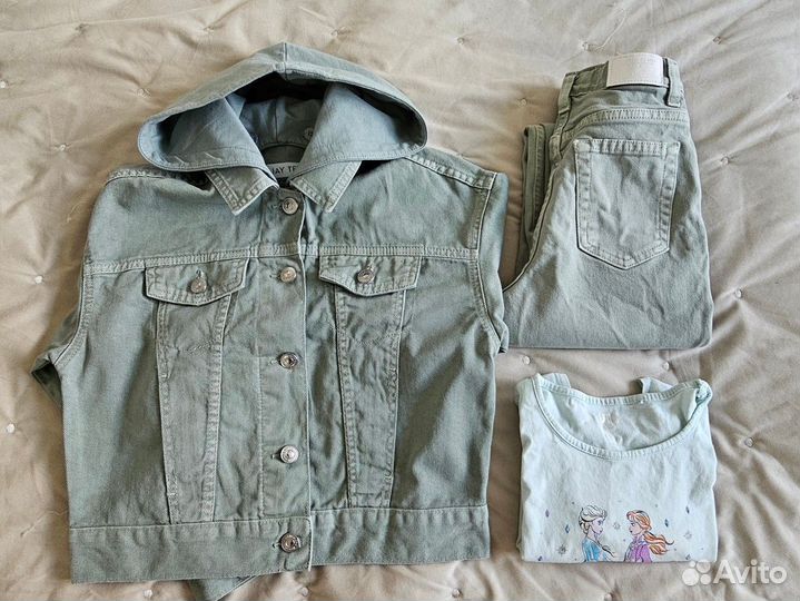 Джинсовая куртка для девочки 128