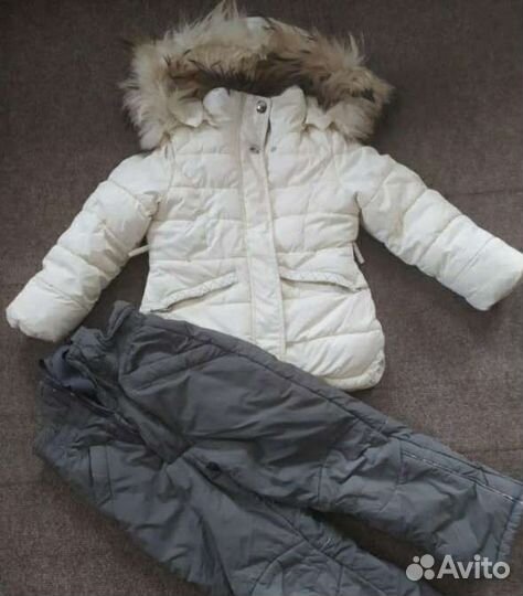 Зимняя одежда для девочек+2 шапки