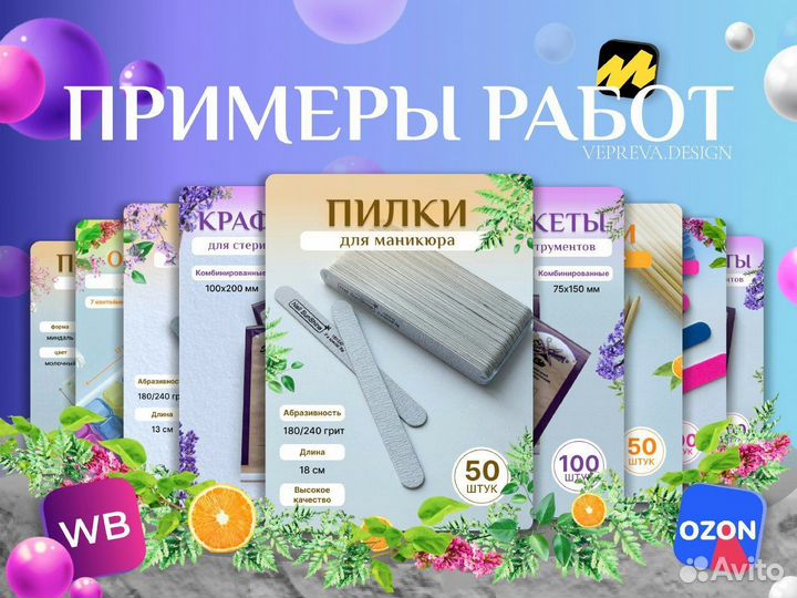 Инфографика карточки для маркетплейсов
