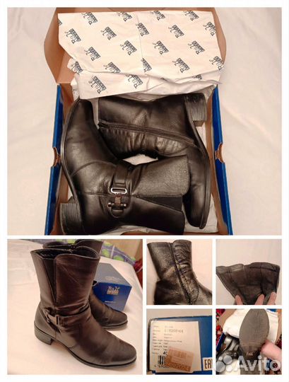Сапоги женские натуральная кожа 40