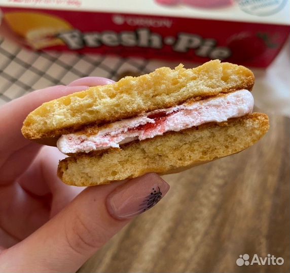 Бисквитное печенье orion Fresh Pie Клубника-Малина