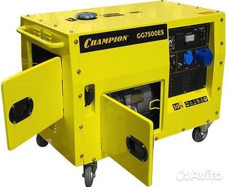 Генератор бензиновый champion GG 7500ES в кожухе GG7500ES