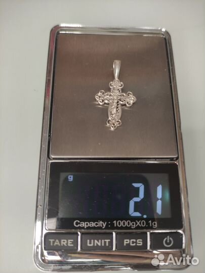 Серебро 925 цепочка крестик кулон