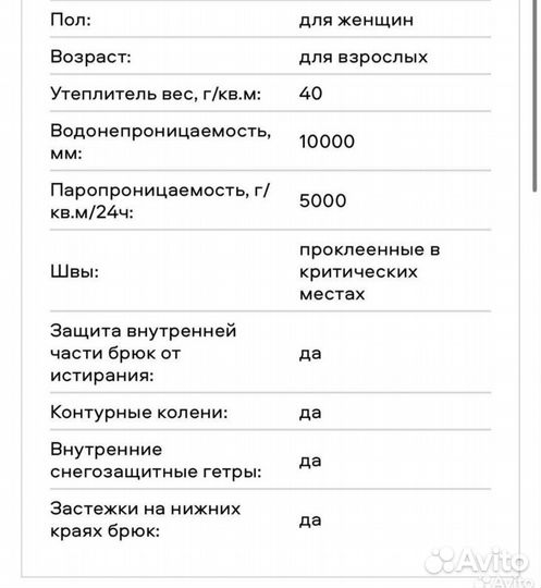 Костюм горнолыжный