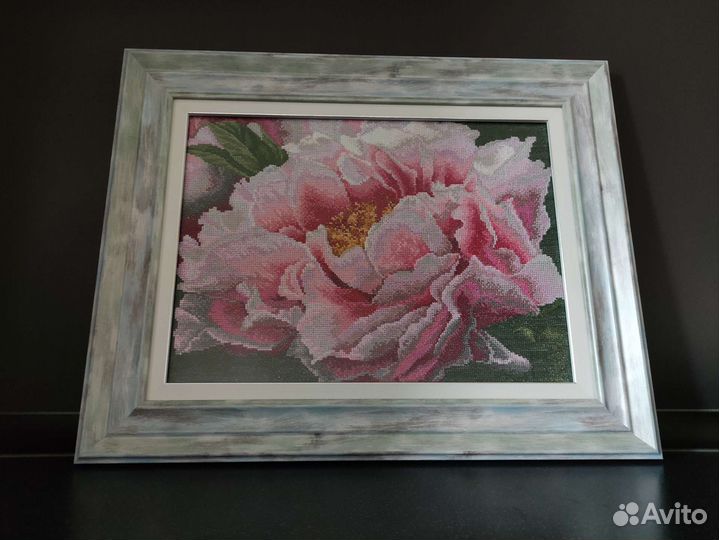 Картина вышитая крестиком ручная работа