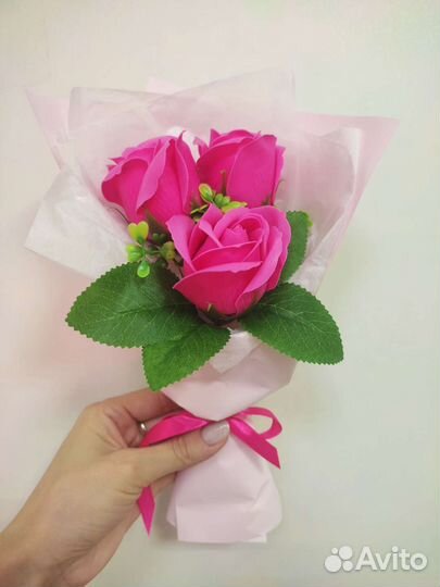 Букет из мыльных цветов