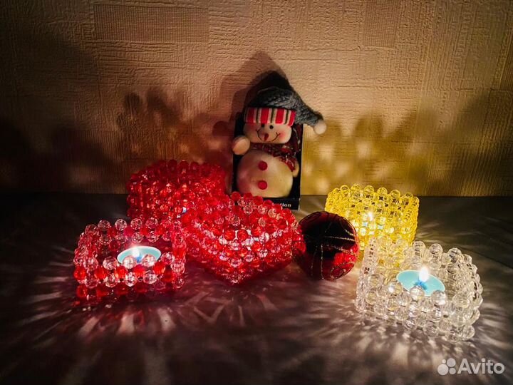 Подсвечник из бусин просто красота